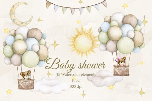Baby Shower Set Watercolor PNG: A Designer’s Review for Branding & Marketing