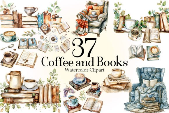 Coffee, Books, and Threads: A Designer’s Take on Watercolor Clipart