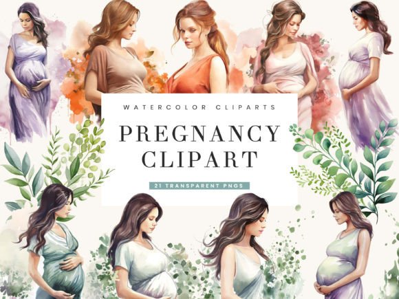 Evaluating the Watercolor Pregnancy Clipart Bundle for Local Branding Projects