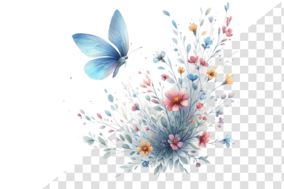 h1Fluttering Butterfly Watercolor Clipart for Branding & Marketing Illustrations/h1