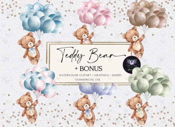 h1Teddy Bear Baby Watercolor Clipart for Creative Sellers and Illustrationsh1