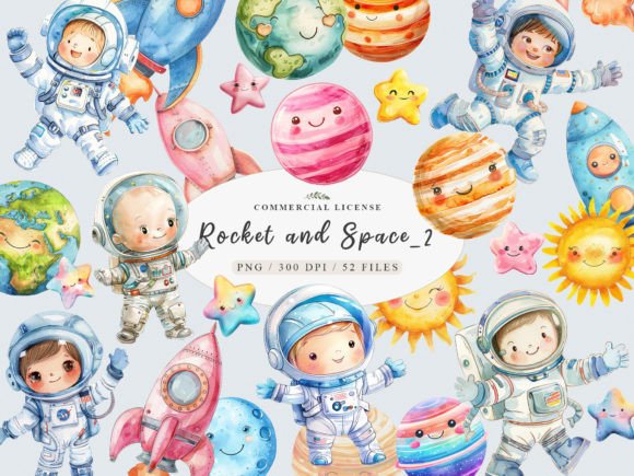 h1Watercolor Cute Astronaut Clipart for Branding & Marketing Illustrations/h1
