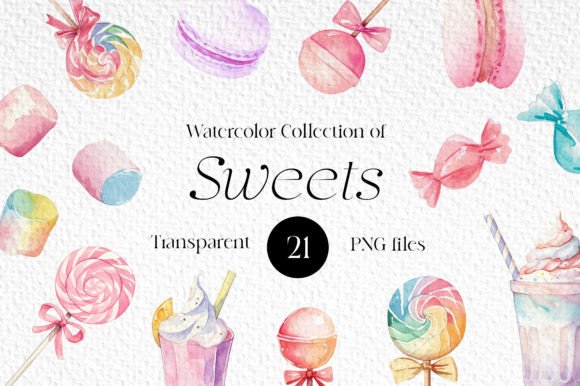 h1Watercolor Sweets Candies Lollipops Illustrations for Digital Sellers/h1