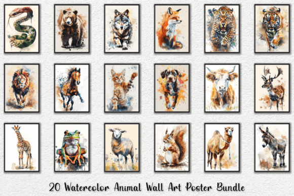 Watercolor Animal Illustrations for Crafting Magic