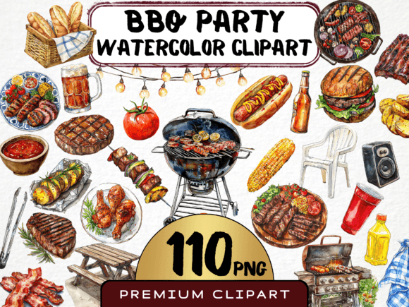 Watercolor BBQ Party Clipart: A Designer’s Real-World Review