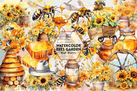 Watercolor Bees Garden Clipart PNG: A Crafter’s Honest Review for Real Projects