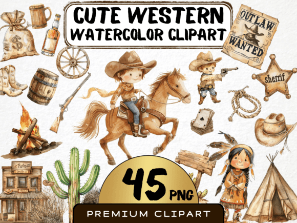 Watercolor Cute Cowboy Clipart: A Brand Designer’s Review for Marketing & Visual Content