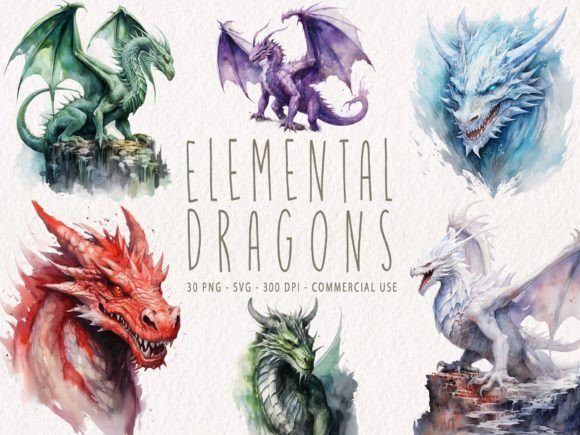 Watercolor Elemental Dragon Clipart: A Designer’s Honest Review