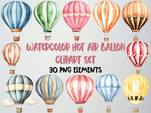 Watercolor Hot Air Balloon Clipart Set: A Designer’s Honest Review