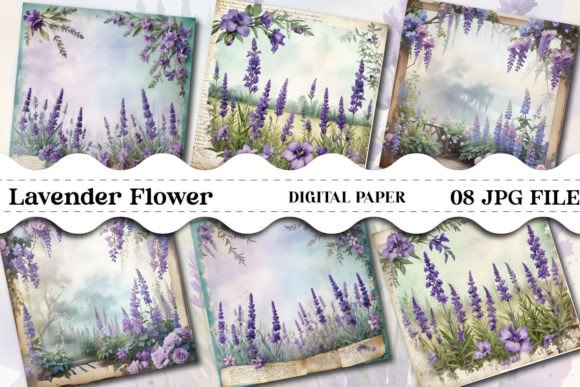 Watercolor Lavender Flowers Background: A Soft, Elegant Illustration for Blog & Editorial Design