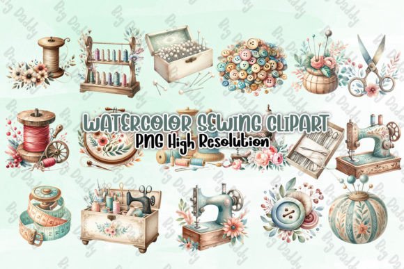 Watercolor Sewing Clipart PNG: A Visual Designer’s Take on Using Illustrations for Content Publishing