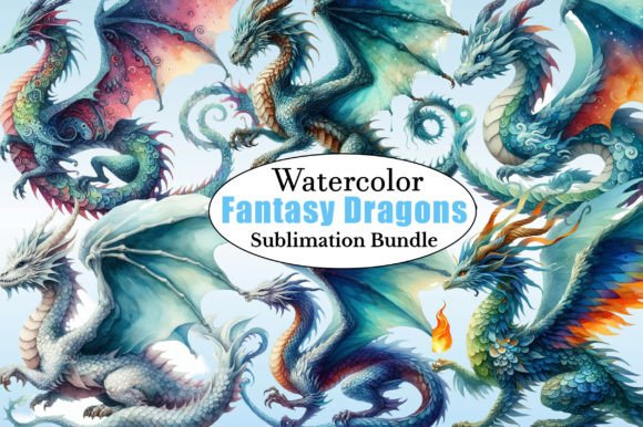 Watercolour Fantasy Dragon Illustrations Bring Whimsy to Local Branding